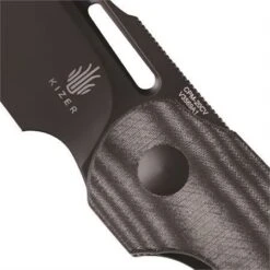 Kizer 3569A1 October Linerlock Knife Blk Micarta -Kizer Knife Shop 158473