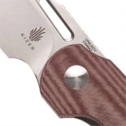 Kizer 3569A2 October Linerlock Knife Red Micarta -Kizer Knife Shop 158478