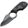 Kizer 0091 Amigo X Neck Fixed Black Tini Finish Blade Knife With Black G-10 Red Trim Handles -Kizer Knife Shop 190387 190416