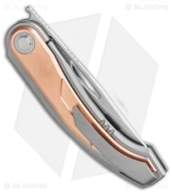 Kizer Apus Frame Lock Knife Copper/Ti (3.03" Stonewash) Ki3554A2 -Kizer Knife Shop Kizer Apus Frame Lock Knife Copper Ti 3.03in Stonewash Ki3554A2 BHQ 114104 LS Side