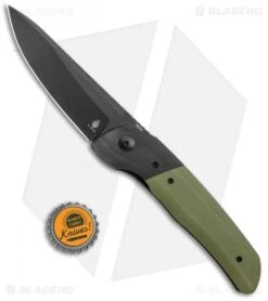 Kizer Arsenyan In-Yan Liner Lock Knife Green G-10 (3.9" Black) V4573 -Kizer Knife Shop Kizer Arsenyan In Yan LL Green G 10 Black BHQ 121134 jr bottlecap