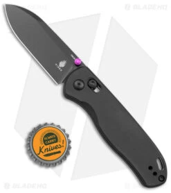 Kizer Azo Drop Bear Clutch Lock Knife Black Aluminum (3" Black) V3619C2 -Kizer Knife Shop Kizer Azo Drop Bear Clutch Lock Black Aluminum Black BHQ 169654 jr bottlecap