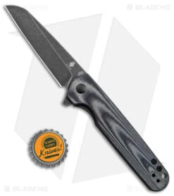 Kizer Azo LP Liner Lock Knife Black Micarta (3.4" Black Stonewash) V3610C1 -Kizer Knife Shop Kizer Azo LP LL Black Micarta Black SW BHQ 145859 jr bottlecap