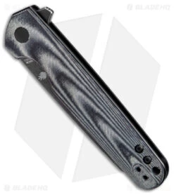 Kizer Azo LP Liner Lock Knife Black Micarta (3.4" Black Stonewash) V3610C1 -Kizer Knife Shop Kizer Azo LP LL Black Micarta Black SW BHQ 145859 jr spine