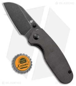 Kizer Azo Towser S Liner Lock Knife Black Micarta (3" Black Stonewash) -Kizer Knife Shop Kizer Azo Towser S LL Black Micarta Black BHQ 176953 jr bottlecap