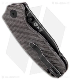 Kizer Azo Towser S Liner Lock Knife Black Micarta (3" Black Stonewash) -Kizer Knife Shop Kizer Azo Towser S LL Black Micarta Black BHQ 176953 jr side