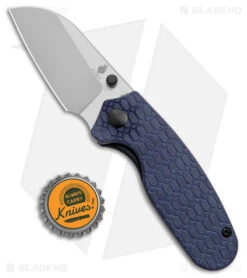 Kizer Azo Towser S Liner Lock Knife Blue Richlite (3" Satin) -Kizer Knife Shop Kizer Azo Towser S LL Blue Richlite Satin BHQ 176944 jr bottlecap