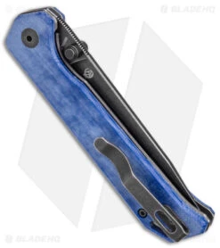 Kizer Azo Vanguard Series Begleiter Knife Denim Micarta (3.5" Black SW) -Kizer Knife Shop Kizer Azo Vanguard Series Begleiter Denim Micarta Black SW BHQ 145743 jr side