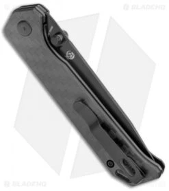 Kizer Azo Vanguard Series Begleiter2 Knife Carbon Fiber (3.5" Black) -Kizer Knife Shop Kizer Azo Vanguard Series Begleiter2 CF Black BHQ 135597 jr side