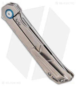 Kizer Begleiter Frame Lock Flipper Knife Titanium (3.5" Drop Point) Ki4458T4 -Kizer Knife Shop Kizer Begleiter FL Flipper Orange Peel Satin BHQ 145858 jr side