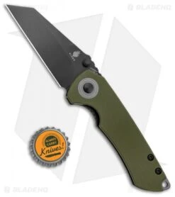 Kizer CK Knifeworks Critical Mini Liner Lock Knife Green G-10 (3" Black) -Kizer Knife Shop Kizer CK Knifeworks Critical Mini LL Green G 10 Black SW BHQ 134411 jr bottlecap