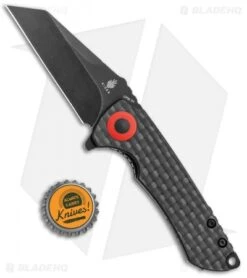Kizer CK Knifeworks Mini Critical Liner Lock Knife Carbon Fiber (3" Black) -Kizer Knife Shop Kizer CK Knifeworks Mini Critical LL CF Black BHQ 121148 jr bottlecap