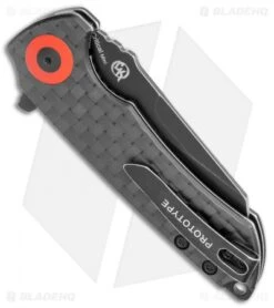 Kizer CK Knifeworks Mini Critical Liner Lock Knife Carbon Fiber (3" Black) -Kizer Knife Shop Kizer CK Knifeworks Mini Critical LL CF Black BHQ 121148 jr side