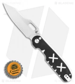 Kizer Cormorant Plunge Lock Knife Black/White X's G-10 (3.25" Satin) Ki4562A1 -Kizer Knife Shop Kizer Cormorant G 10 7.375 S35VN Ki4562 BHQ 117844 LS Bottlecap