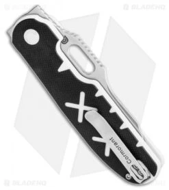 Kizer Cormorant Plunge Lock Knife Black/White X's G-10 (3.25" Satin) Ki4562A1 -Kizer Knife Shop Kizer Cormorant G 10 7.375 S35VN Ki4562 BHQ 117844 LS Side