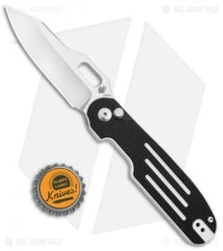 Kizer Cormorant Plunge Lock Knife Black/White Lines G-10 (3.25" Satin) Ki4562A2 -Kizer Knife Shop Kizer Cormorant Ki4562A2 BHQ 137139 td size jr