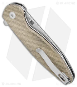 Kizer Cozy Liner Lock Knife Green Micarta (3.4" Satin) V3613C2 -Kizer Knife Shop Kizer Cozy LL Green Micarta Satin BHQ 156413 jr side