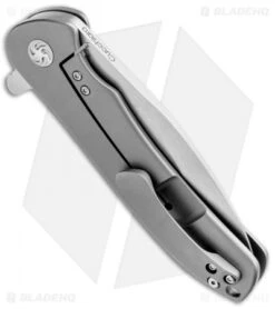 Kizer Cucchiara Hustler Flipper Knife Titanium (4.625" Stonewash) Ki5464A1 -Kizer Knife Shop Kizer Cucchiara Hustler Ti Ki5464A1 BHQ 34503 jr side 2