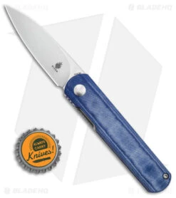 Kizer Feist Front Flipper Knife Blue Denim Micarta (2.8" SW) -Kizer Knife Shop Kizer Cutlery Fiest BHQ 140705 td size