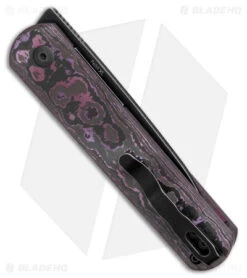 Kizer Lundquist Feist XL Front Flipper Knife Purple Fat Carbon (3.3" Stonewash) -Kizer Knife Shop Kizer Cutlery Fiest XL Fat Carbon Purple Black SW BHQ 178289 jr side