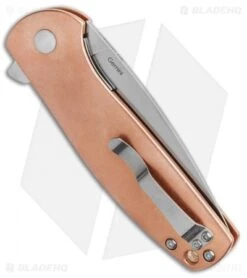 Kizer Vanguard Laconico Gemini Flipper Copper (3.1" Stonewash) V3471E1 -Kizer Knife Shop Kizer Cutlery Gemini Linerlock Copper BHQ 115672 LS Side