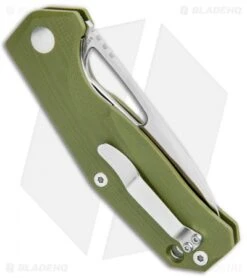 Kizer Cutlery Ki3411A1 Small Liner Lock Knife Green G-10 (2.5" Stonewash) -Kizer Knife Shop Kizer Cutlery Ki3411A1 Small LL Green G 10 SW BHQ 25598 jr side 1