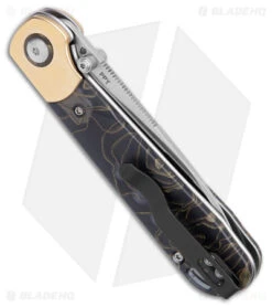 Kizer Cutlery PPY Liner Lock Knife Brass/Raffir (3.2" Satin S35VN) -Kizer Knife Shop Kizer Cutlery PPY Brass Raffir BHQ 174678 jr side