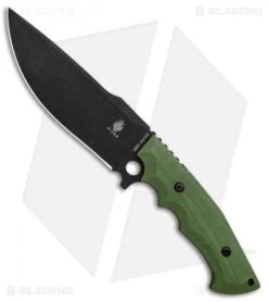 Kizer Cutlery Salient Fixed Blade Knife Green G-10 (6.25" Black) E613