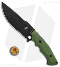 Kizer Cutlery Salient Fixed Blade Knife Green G-10 (6.25" Black) E613 -Kizer Knife Shop Kizer Cutlery Salient E613 1023A2 BHQ 76868 jr bottlecap