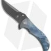 Kizer Zambi Frame Lock Knife Blue Titanium (3.625" Gray) KI4434A2