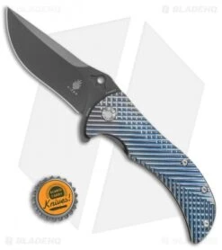 Kizer Zambi Frame Lock Knife Blue Titanium (3.625" Gray) KI4434A2 -Kizer Knife Shop Kizer Cutlery Zambi BHQ 55299 er size