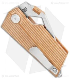 Kizer Cyber Blade Frame Lock Knife Brown Micarta (2.1" Satin) V2563-A -Kizer Knife Shop Kizer Cyber Blade FL Brown Micarta Satin BHQ 121117 jr side