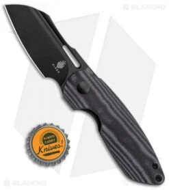 Kizer D.O.C.K. October Liner Lock Knife Black Micarta (2.9" Black) KI3569-A -Kizer Knife Shop Kizer D.O.C.K. October Cleaver FL Black Micarta Black V3569A1 BHQ 121127 jr bottlecap