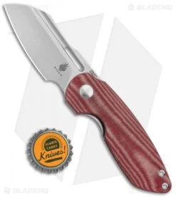 Kizer D.O.C.K. October Liner Lock Knife Red Micarta (2.9" Satin) V3569 -Kizer Knife Shop Kizer D.O.C.K. October Cleaver FL Red Micarta Satin V3569A2 BHQ 121130 jr bottlecap