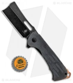 Kizer D.O.C.K. Quatch Cleaver Liner Lock Knife Black Micarta (2.9" Black SW) -Kizer Knife Shop Kizer D.O.C.K. Quatch Cleaver LL Green Micarta Black SW V3574N1 BHQ 121136 jr bottlecap