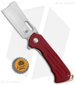 Kizer D.O.C.K. Quatch Cleaver Liner Lock Knife Red G-10 (2.9" Stonewash) V3574 -Kizer Knife Shop Kizer D.O.C.K. Quatch Cleaver Lock Red Micarta SW V3574N2 BHQ 126543 jr bottlecap