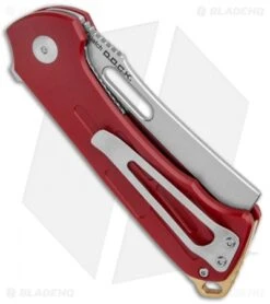 Kizer D.O.C.K. Quatch Cleaver Liner Lock Knife Red G-10 (2.9" Stonewash) V3574 -Kizer Knife Shop Kizer D.O.C.K. Quatch Cleaver Lock Red Micarta SW V3574N2 BHQ 126543 jr side