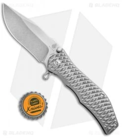 Kizer Darrel Ralph Gunhammer Bowie Frame Lock Knife (3.5" Stonewash) Ki4501A1 -Kizer Knife Shop Kizer Darrel Ralph Gunhammer Bowie Ki4501A1 BHQ 52410 jr bottlecap