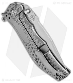 Kizer Darrel Ralph Gunhammer Bowie Frame Lock Knife (3.5" Stonewash) Ki4501A1 -Kizer Knife Shop Kizer Darrel Ralph Gunhammer Bowie Ki4501A1 BHQ 52410 jr side