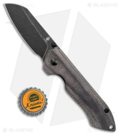 Kizer Degnan Guru Liner Lock Knife Micarta Black (3" Black) -Kizer Knife Shop Kizer Degnan Guru LL Micarta Black Black SW BHQ 179146 jr bottlecap