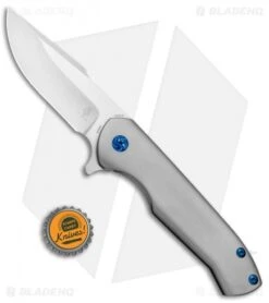 Kizer Degnan Kane Flipper Frame Lock Knife Titanium (3.75" Satin) Ki5467 -Kizer Knife Shop Kizer Degnan Kane Flipper FL Ti Satin KI5467 BHQ 32462 jr bottlecap