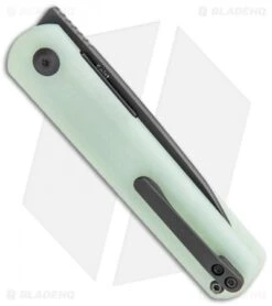 Kizer Feist Front Flipper Knife Natural Jade G-10 (2.9" Black M390) -Kizer Knife Shop Kizer Feist FF Natural Jade Black M390 BHQ 120564 jr side