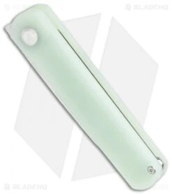 Kizer Feist Front Flipper Knife Natural Jade G-10 (2.8" Stonewash M390) -Kizer Knife Shop Kizer Feist FF Natural Jade Satin M390 BHQ 120690 jr spine