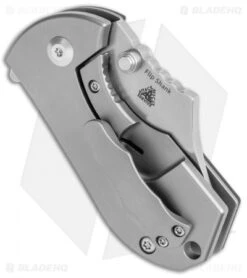 Kizer Flip Shank Frame Lock Knife Black G-10 (2" Stonewash) Ki2521A1 -Kizer Knife Shop Kizer Flip Shank FL Black G 10 SW Ki2521A1 BHQ 111261 jr side