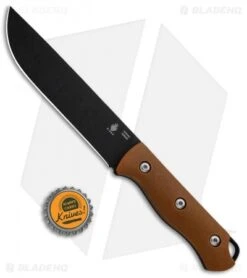 Kizer GTI Bush Fixed Blade Knife Brown G-10 (5" Black) 1034A2 -Kizer Knife Shop Kizer GTI Bush Brown G 10 Black 1034A2 BHQ 80392 jr bottlecap