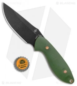 Kizer Garza Sequoia Fixed Blade Knife OD Green G-10 (3.78" Black) 1022A2 -Kizer Knife Shop Kizer Garza Sequoia OD Green G 10 Black 1022A2 BHQ 80389 jr bottlecap