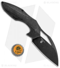 Kizer Isham Megatherium Left Hand Flipper Knife Ti (3.6" Black SW) KI4502L2 -Kizer Knife Shop Kizer Isham Megatherium Left Hand Ti Black SW KI4502L2 BHQ 88717 jr bottlecap