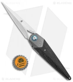 Kizer Isham Soze Dagger Liner Lock Knife Carbon Fiber (3.65" Stonewash) Ki4513A2 -Kizer Knife Shop Kizer Isham Soze Dagger LL CF SW Ki4513A2 BHQ 85170 jr bottlecap