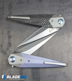 Kizer Isham Soze Dagger Liner Lock Knife Carbon Fiber (3.65" Stonewash) Ki4513A2 -Kizer Knife Shop Kizer Isham Soze Dagger Liner Lock Knife Titanium Stonewash Ki4513A1 BHQ 85169 kp steel z web