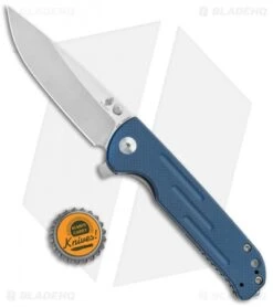 Kizer Justice Liner Lock Flipper Knife Blue G-10 (3.75" Satin) V4543C2 -Kizer Knife Shop Kizer Justice LL Blue G 10 Satin V4543N1 BHQ 107556 jr bottlecap